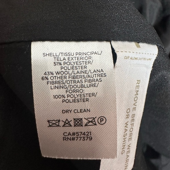 Ann Taylor Wool Blend Chesterfield Pea Coat Black NWT XL XLP - Picture 4 of 7